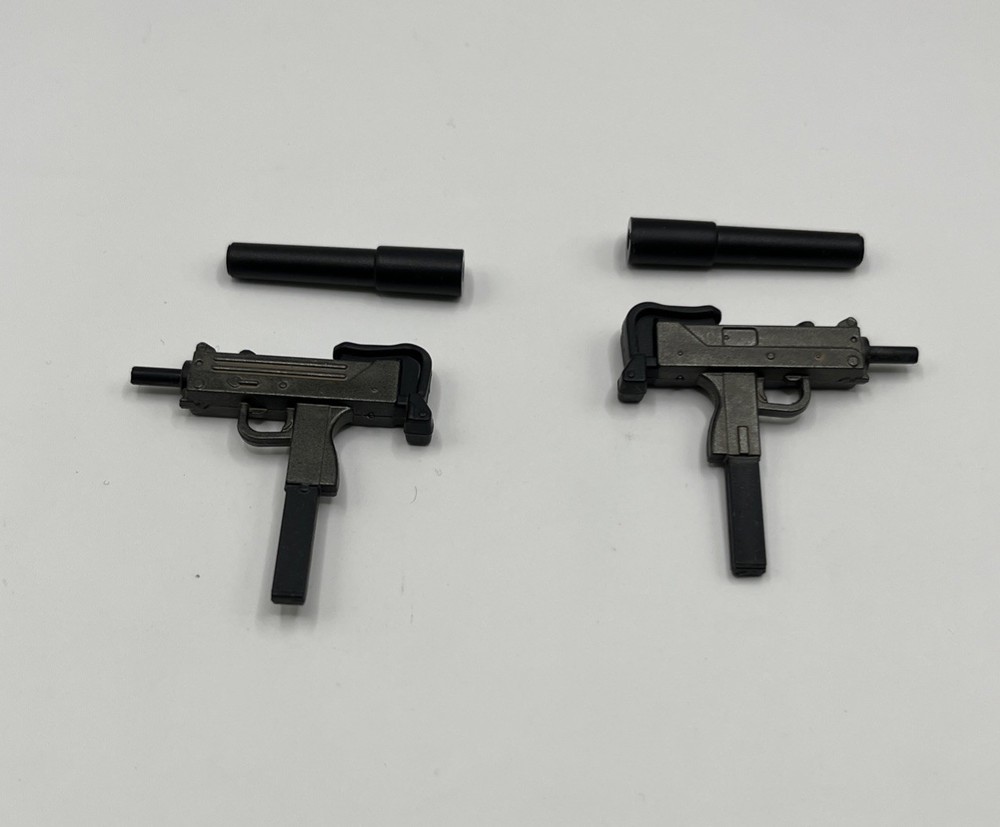 Uzi Gun (x2) & Suppressor Valaverse Fodder 1/12 Scale Action Force Fodder