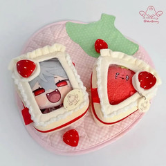 Strawberry Cake Plush Display Pouch Keychain Bag Charm Holder