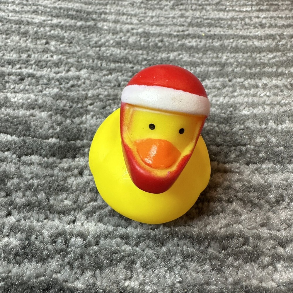 Rubber Duck Yellow Red Helmet Decor Car Home Office Racer Ornament Race Ducky