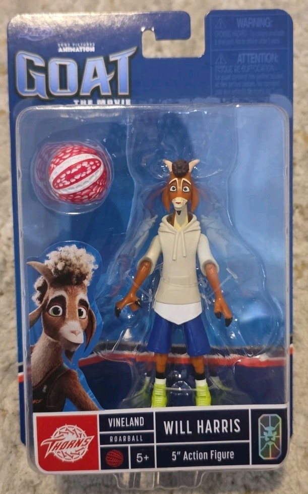 GOAT The Movie Thorns Vineland Will Harris 5in Figure With Roarball White Hoodie