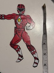 Vintage Power Rangers Die Cut Jason Red Ranger Likely Cereal Box See Pics 4×5.5