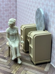 1:24 Scale Dollhouse Figure “Evening Beauty Ritual” 1950s Inspired by Marx