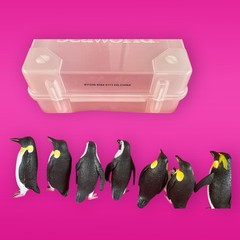 SeaWorld Penguin Figurine Set of 12 w/ Carry Case – 1 Full Set of 6 Pairs EUC