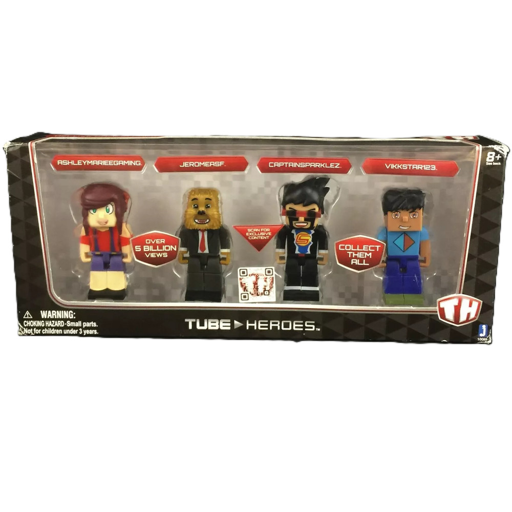 Tube Heroes Deluxe Gaming Set 4 Figures Sealed Jazwares VIKKSTAR123 JEROMERSF