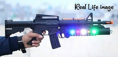 Light Up Combat Toy Gun AK988 Machine Gun Rifle Battery Operated Military Sound