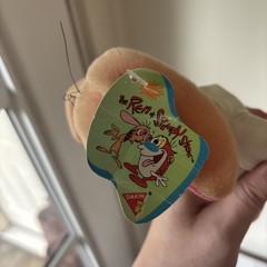 Vintage Ren and Stimpy 8″ Plush Set 1992 Dakin Nickelodeon NWT READ