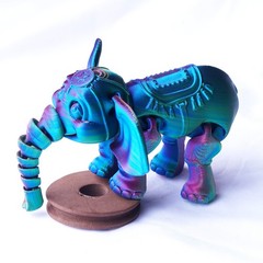 6.7inch 3D Printed Elephant Model,Articulated Animals figure,Toys Home Decor