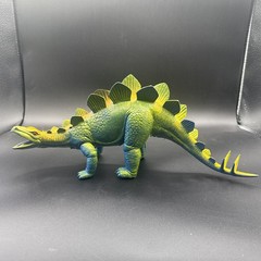 Vintage Stegosaurus Figure Dor Mei No. 1034342 Blue Green Yellow 16” Long