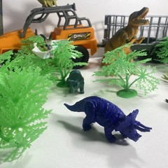 Dinasour Toy Lot Mixed Sets Trees 18 Pieces Everything You See Here!! See Desc.