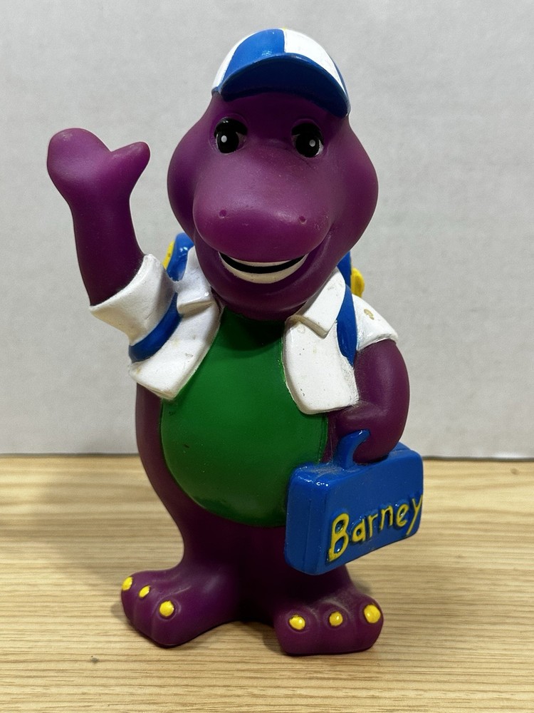 Vintage Barney Back To School Coin Piggy Bank Lyons Group 1992