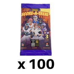 NFL Football 2025 Halloween Score-A-Treat Panini – Lot of 100 Trading Card Packs