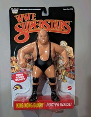 MATTEL LJN WWE SUPERSTARS KING KONG BUNDY SERIES 2 BLACK CARD chase Figure