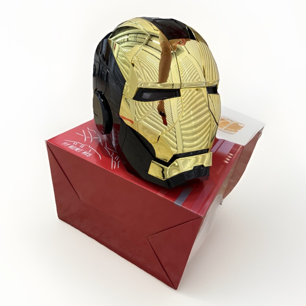 Iron Man Helmet with Voice, Touch & Remote Control – Black and Gold