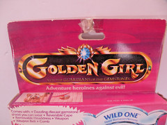Wild One Barbarian Huntress Golden Girl 1984 Galoob Figure SEALED Damaged Box