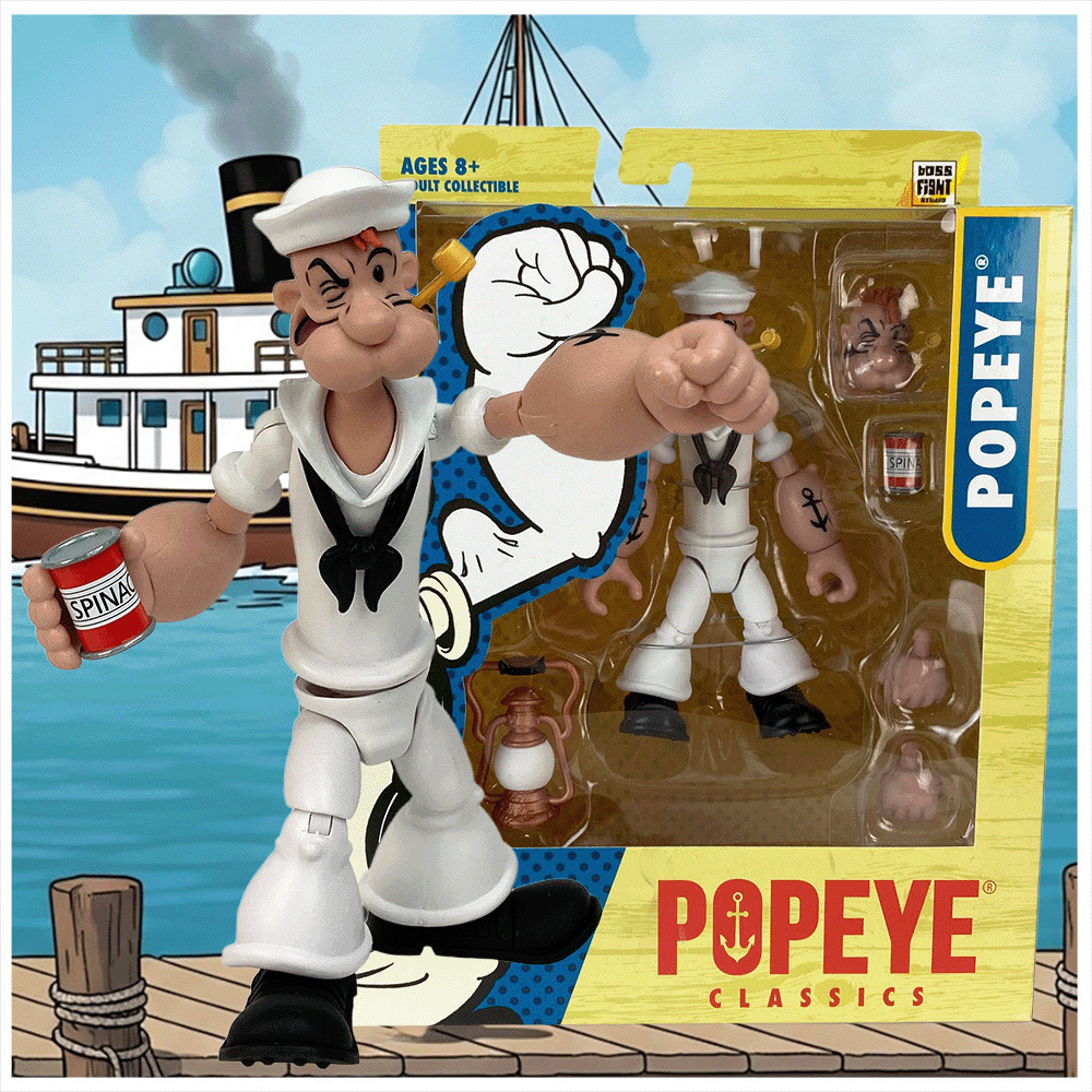 Popeye White Sailor Suit – Popeye Classics Action Figure: Boss Fight Studio Llc