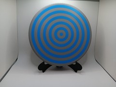 Retro Original Tron style identity disk full size prop replica Blue/Gray w stand