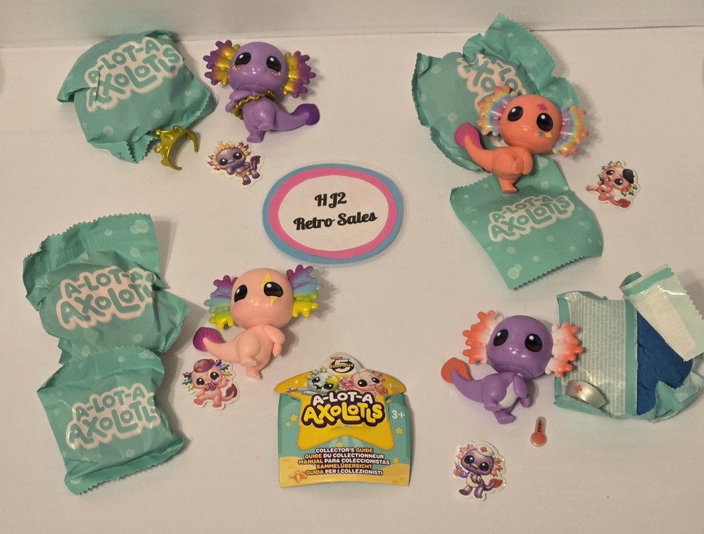 Zuru 5 Surprise A-Lot-A Axolotls Lot of 4 Dance Rap Paint Care