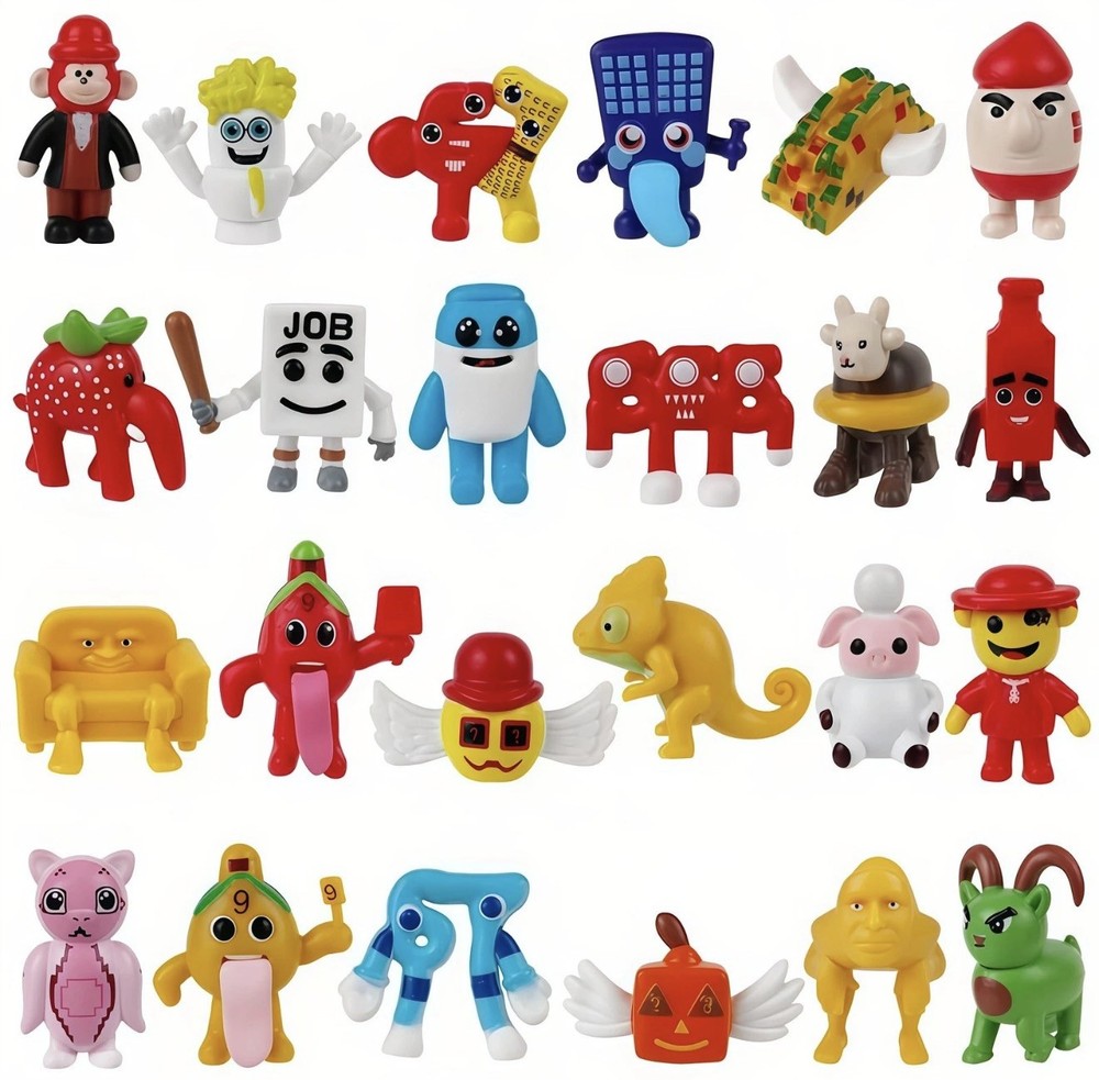 96pcs Steal a Brainrot 67 Toys 2.1″ Italian Brain Rot Action Figure Set