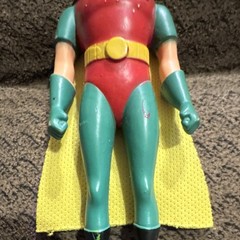 Batman Robin Action Figure w/ Cape Red/Green/Yellow/Black Plastic/Fabric