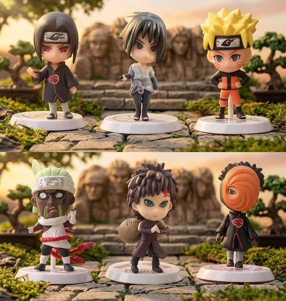 Naruto Sasuke Toys Doll 6pcs Anime Naruto Solder Set Birthday gift