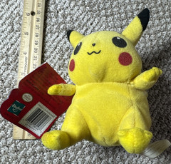 PIKACHU PLUSH – 1998 POKEMON #25- HASBRO NINTENDO – VINTAGE