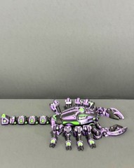 3D Printed Articulated Cyber Scorpion by Flexi, 9″ Full Articulated Fidget Toy