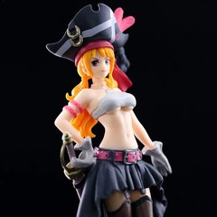 19.5cm Nami Black Clothes Action Figure Film Red Dress Up Figurine Pvc Model