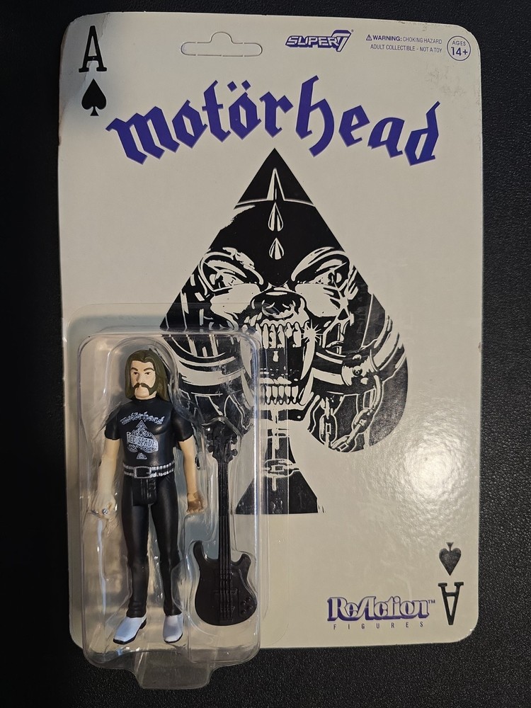 Super 7 ReAction Figure Motorhead Ace of Spades Lemmy Kilmister 3.75″ Figure MOC