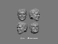 Sinners Smoke Stack Unpainted 5 Head Pack Custom Marvel Legend Figure 1/12 Scale