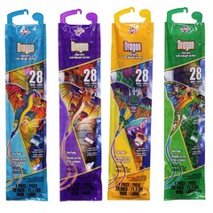 Xkites 82460D Assorted Color Polyester Kites 0.25 L x 18 H x 28 W in. 24 Pack