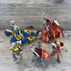 Schleich Medieval Knights Action Figures Set Kids 2003 Vintage 5pc
