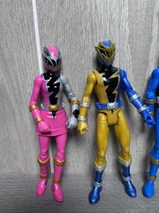Power Rangers Dino Fury Action Figures Lot Pink Gold Blue Hasbro 2021