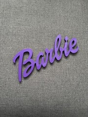 Huge! Barbie Style Logo sign decor ~12in. (PURPLE)