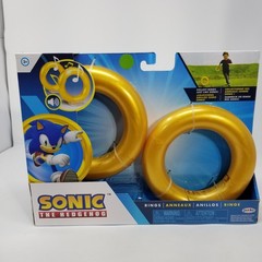 Sonic the Hedgehog Ring Toy Set with Sound Effects for Kids Ages 3 and Up
