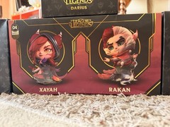 Retired Riot League Of Legends Figurines (Xayah & Rakkan, Thresh, Darius, Poppy)