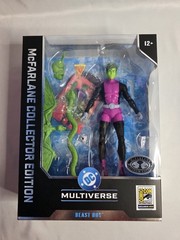 SDCC 2025 McFarlane DC Beast Boy Chase Platinum Figure UCC Exclusive Open Box