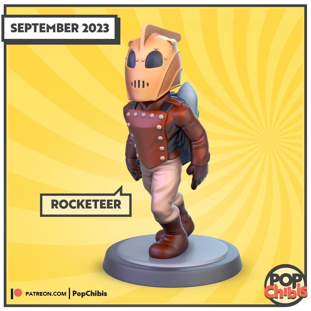 Rocketeer | POP | CHIBI | 60mm base | 1:20 | 3D print | Model Kit
