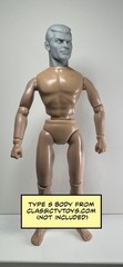 Bodyguard Man Custom Action Figure Head 1:9 or 1:6 Mego