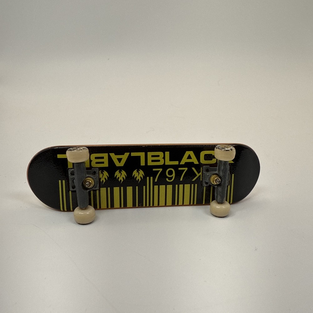 Tech Deck BLACK LABEL Barcode fingerboard Black And Yellow Y2K World Industries
