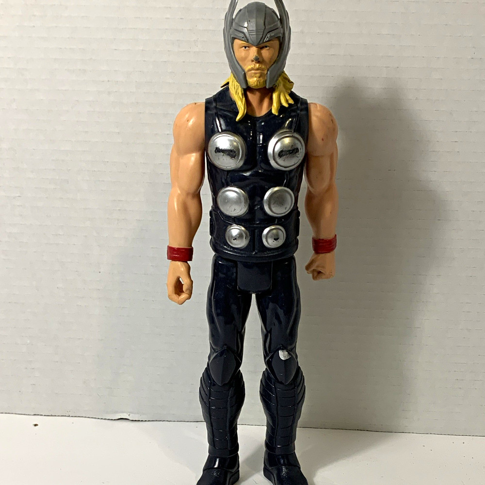 Thor Plastic Action Figure Black Suit with Silver Armor & Helmet