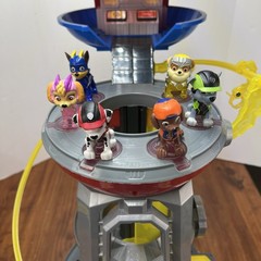 PAW Patrol Mighty Pups Lookout Tower Playset Figures Car Lights & Sound Work