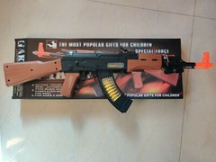 AK 47 Toy Gun Assault Rifle Battery Flashing Lights Sound Vibration Gift Play