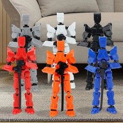 1Set T13 Robot Model Kit DIY Action Figure Toy with Multiple Weapons for Display