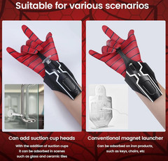 Spider Man Launcher Glove 2.0 Upgrade USB Cosplay Spider String Web Shooter Toys
