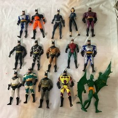 Vintage Batman Action Figures 1990s Kenner DC Mattel Villain’ & Hero’s Lot Of 15