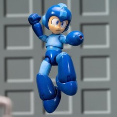 4″ MEGA MAN figure JADA TOYS capcom ROCKMAN megaman 1:12 SCALE w/ BUSTER + STAND