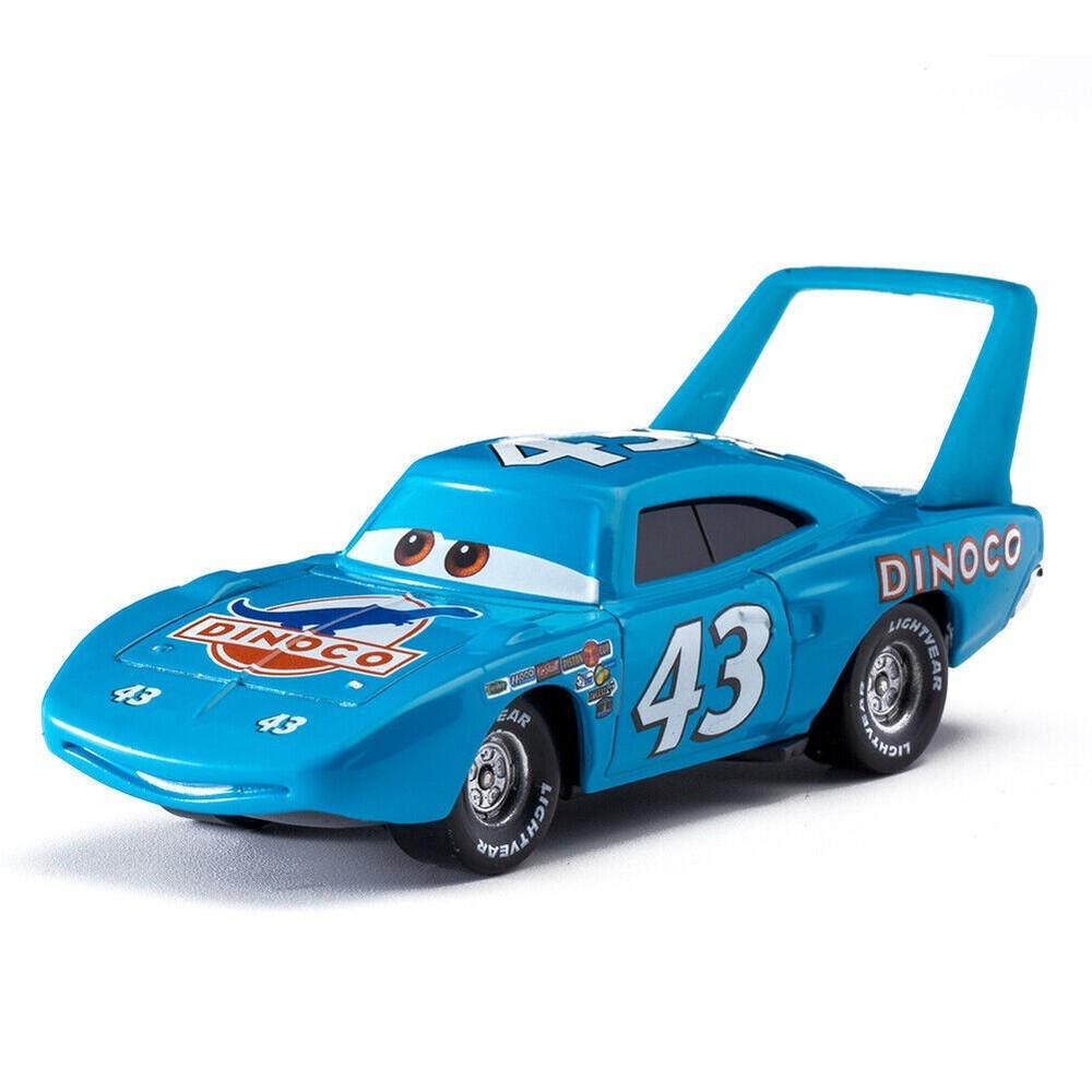 2Pcs Disney Pixar Cars No.43 The DiNOco King Hauler Truck 1:55 Diecast Toys Set~
