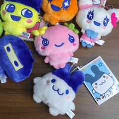 Hot Tamagotchi Anime Mametchi Plush Doll Keychain Kawaii Mimitchi Bag Pendant