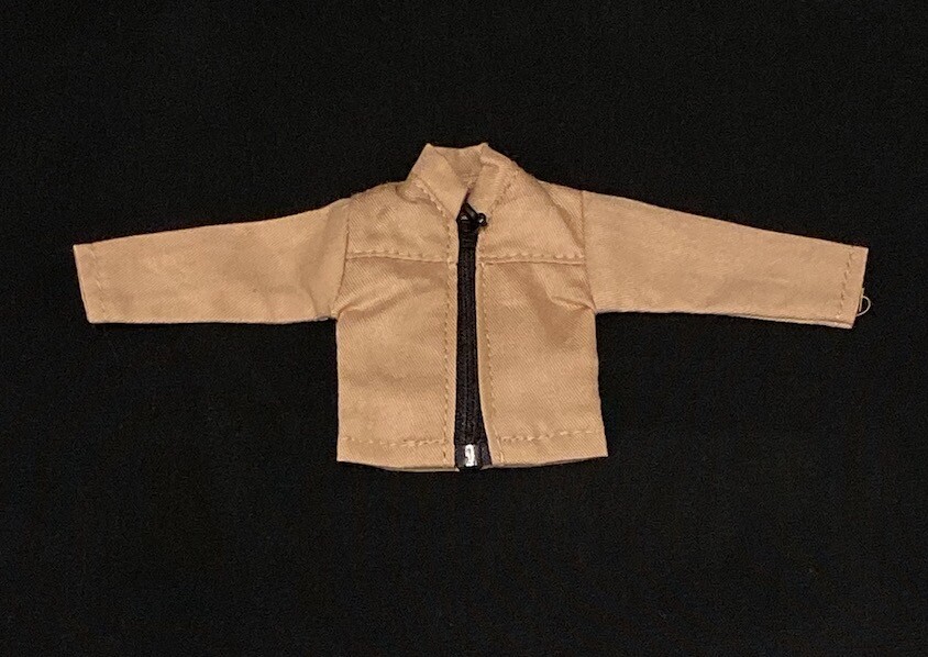 SU-JK-BE: 1/12 Beige Zipper Jacket for Mezco One:12, Marvel Legends (No Figure)