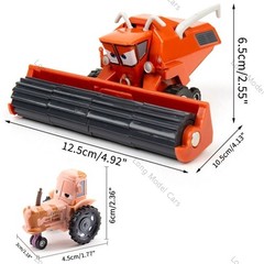 1-4 Pcs Disney Cars Movie Female Tractors & Frank Harvester Mater Die-cast Gift